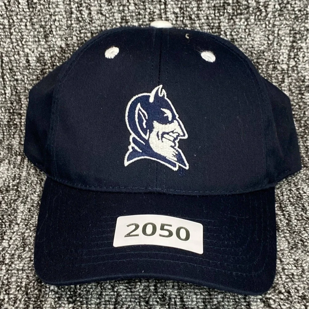 VTG Duke Blue Devils Hat Mens OSFA Navy Blue Snapback Cap Captivating Headgear